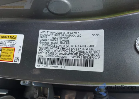 2023 Acura Integra A-Spec from USA, damaged, VIN 19UDE4H30PA026208